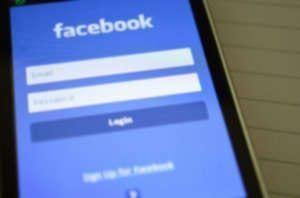 Facebook on a smartphone