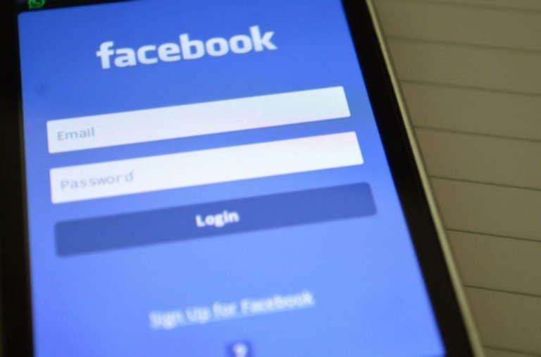 Facebook on a smartphone