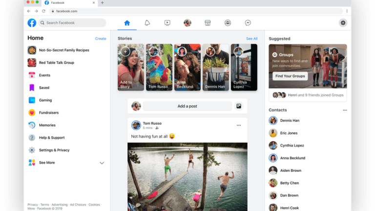 facebook redesign