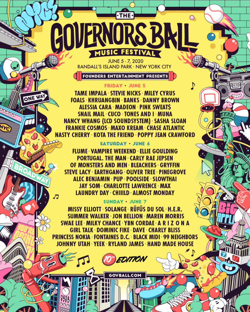 2020 Governors Ball Lineup