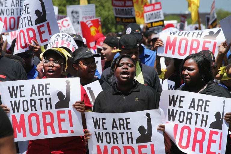 Workers Petition for Raising the Minimum Wage