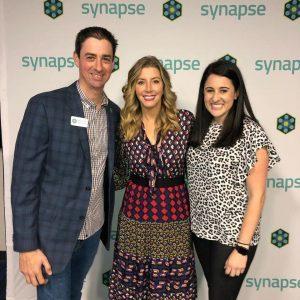 Synapse's Brian Kornfeld poses with Spanx CEO Sara Blakely at Synapse 2020.