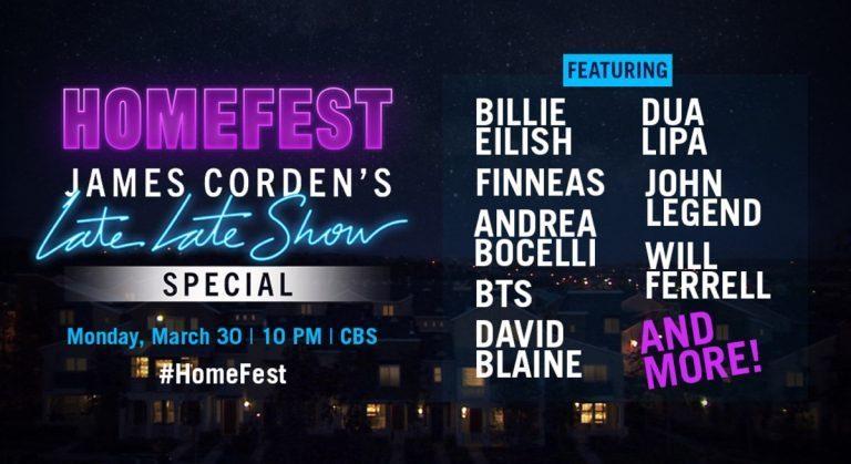 Homefest: James Corden's Late Late Special
