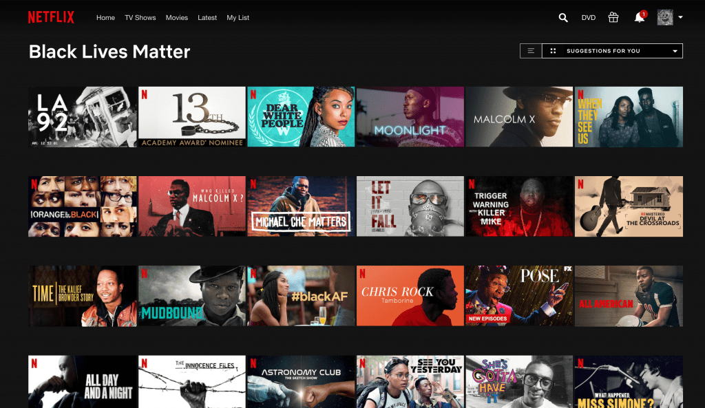 Netflix Black Lives Matter