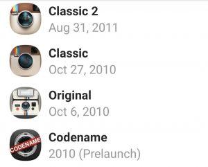 Instagram retro icons