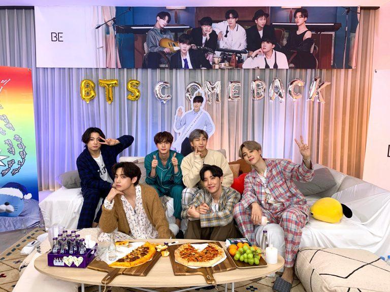 BTS during their BE comeback live