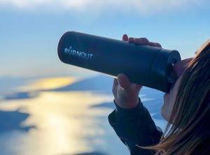 burnout travel mug