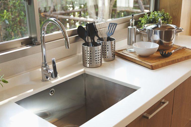 over the dish sink rack