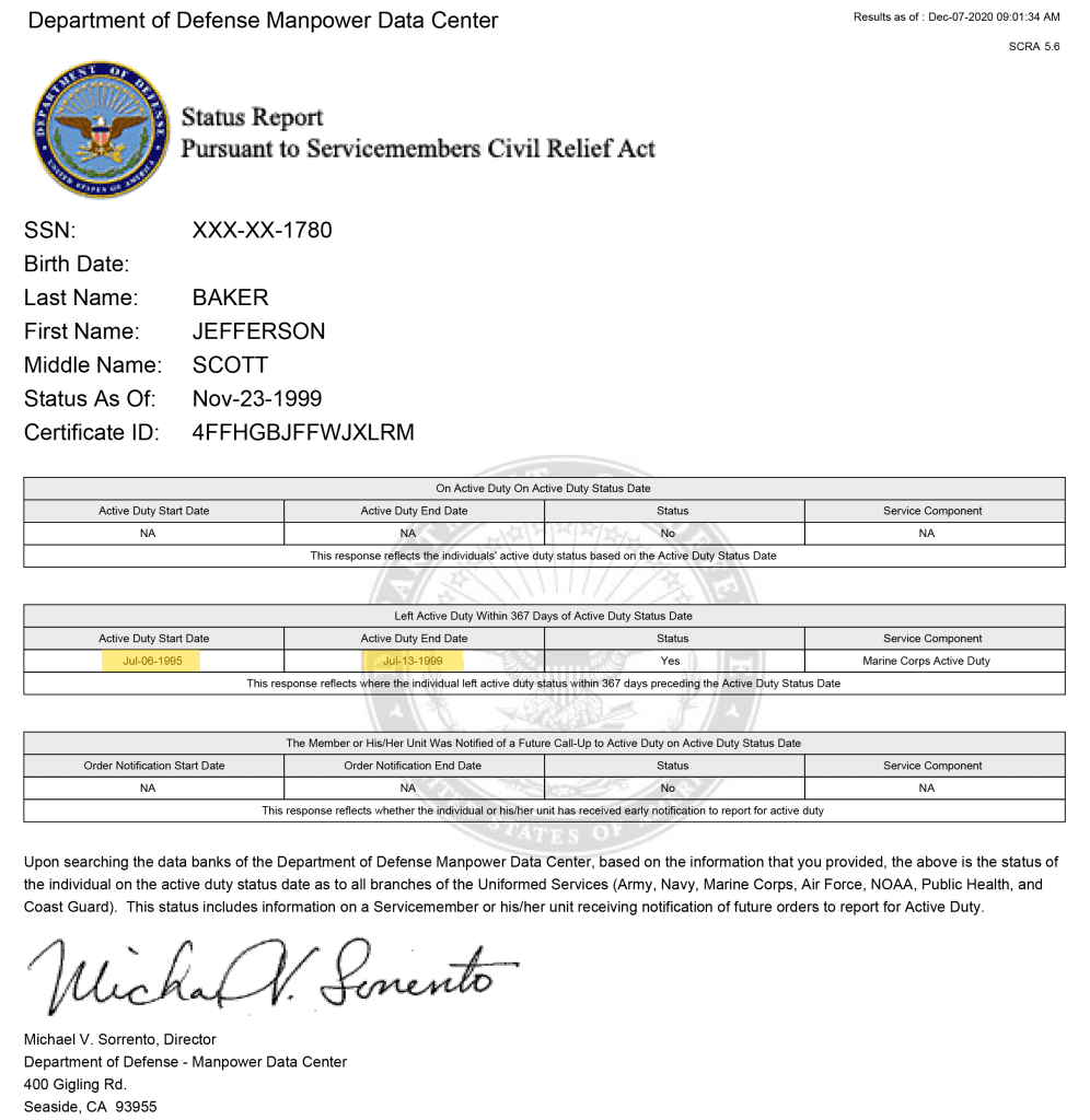 Patch Baker's military records Patch Baker's military records