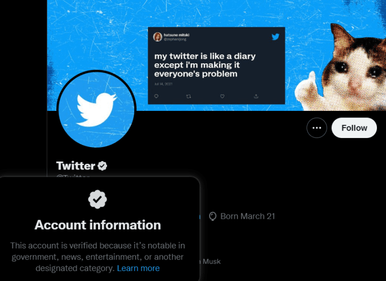 Twitter reactivated gray badge