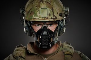 The TR2 respirator on a soldier