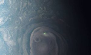 NASA's Juno mission and green lightning bolt