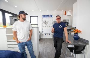 Boxabl Founders Galiano Tiramani and Paolo Tiramani inside a Casita