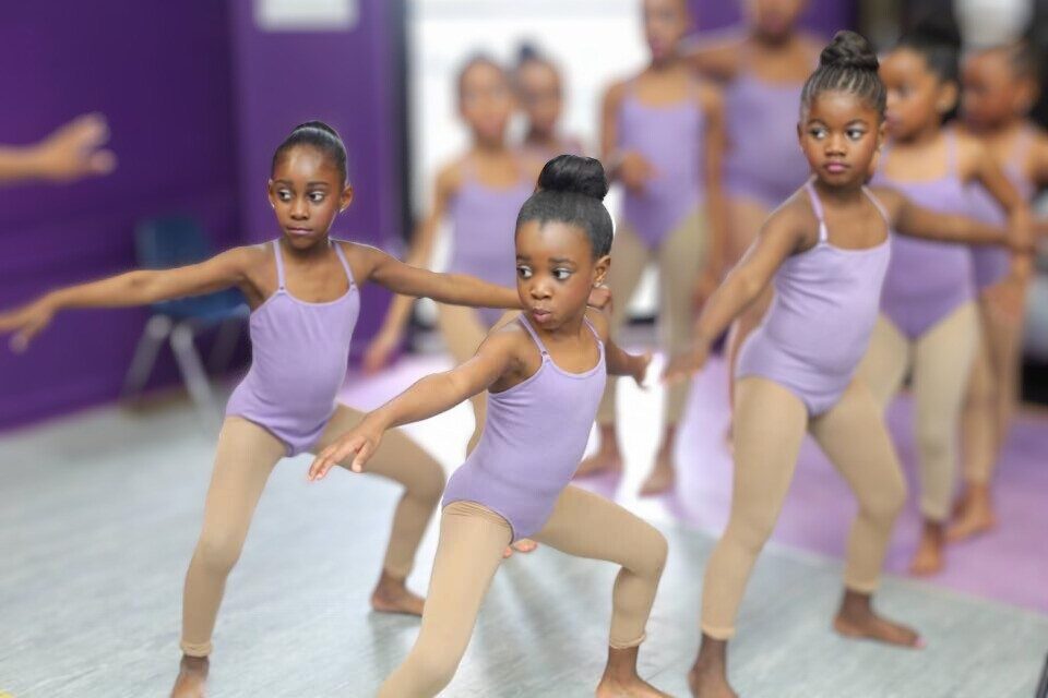 Young students of Leaders & Legends Preschool and Performing Arts Academy during practice.