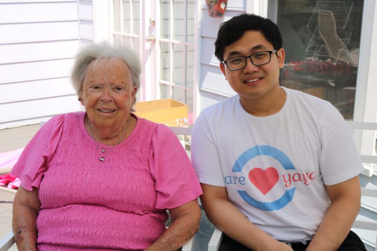 CareYaya caregiver caregiving with elderly person