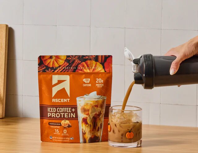 Ascent Protein's Pumpkin Spice Iced Coffee